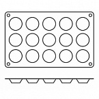 Форма сил.для зам.и вып. "Тарталетка" 15 порц. d=50 h=15 мм.