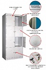 Металлический шкаф для сумок ШРК-28-800 разобранный