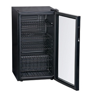 Шкаф холодильный со стеклом COOLEQ TBC-85 черный-1