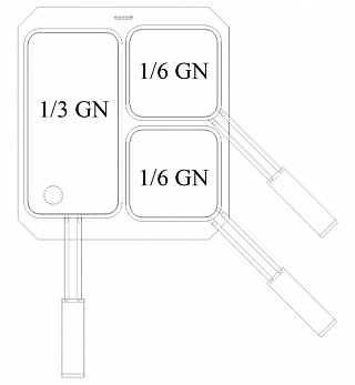 Комплект из 3-х корзин GN 1/3 и 1/6 для макароноварки VEROTERM-1
