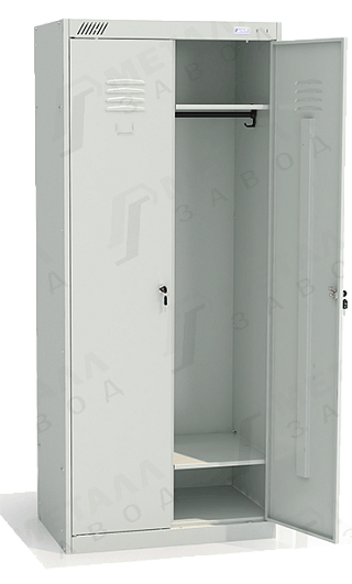 Шкаф для одежды ШРК(1850) 22-800 разобранный (корпус RAL7035, двери RAL7035, замок повышенной секретности)-1