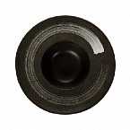 Тарелка для пасты «Corone Rustico» 230 мм черная с белым